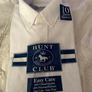 Boys size 10 short sleeve white button down shirt